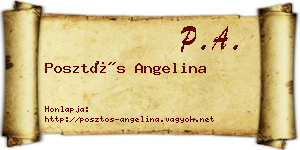 Posztós Angelina névjegykártya